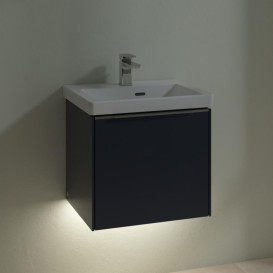 Тумба под раковину Villeroy & Boch Subway 3.0 47,3х42,9 см ДСП/алюминий морской синий C580L0VQ