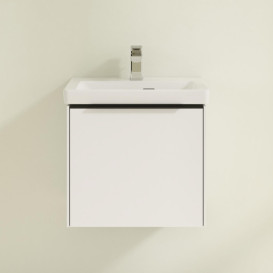 Тумба під раковину Villeroy & Boch Subway 3.0 47,3х42,9 см ДСП/алюміній білий діамант/чорний вулкан C580L1VE