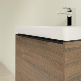 Тумба под раковину Villeroy & Boch Subway 3.0 47,3х42,9 см ДСП/алюминий дуб аризона/черный вулкан C580L1VH