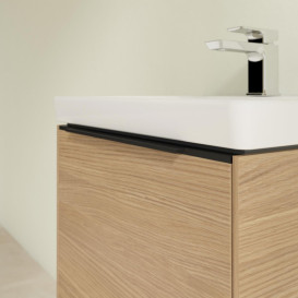 Тумба під раковину Villeroy & Boch Subway 3.0 47,3х42,9 см ДСП/алюміній дуб північний/чорний вулкан C580L1VJ