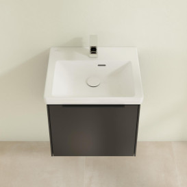 Тумба под раковину Villeroy & Boch Subway 3.0 47,3х42,9 см ДСП/алюминий черный вулкан/черный вулкан C580L1VL