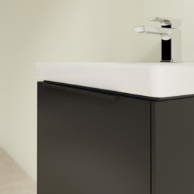 Тумба под раковину Villeroy & Boch Subway 3.0 47,3х42,9 см ДСП/алюминий черный вулкан/черный вулкан C580L1VL