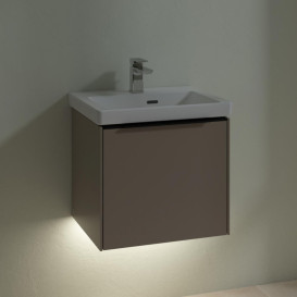 Тумба под раковину Villeroy & Boch Subway 3.0 47,3х42,9 см ДСП/алюминий тауп/черный вулкан C580L1VM