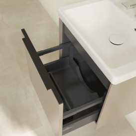 Тумба под раковину Villeroy & Boch Subway 3.0 47,3х42,9 см ДСП/алюминий тауп/черный вулкан C580L1VM