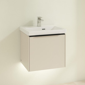 Тумба под раковину Villeroy & Boch Subway 3.0 47,3х42,9 см ДСП/алюминий серый кашемир/черный вулкан C580L1VN