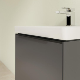 Тумба под раковину Villeroy & Boch Subway 3.0 47,3х42,9 см ДСП/алюминий графит/черный вулкан C580L1VR