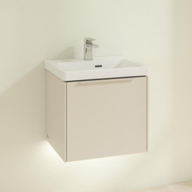 Тумба під раковину Villeroy & Boch Subway 3.0 47,3х42,9 см ДСП/алюміній сірий кашемір/монохром C580L2VN