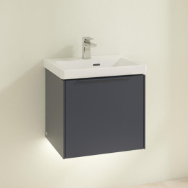 Тумба под раковину Villeroy & Boch Subway 3.0 47,3х42,9 см ДСП/алюминий морской синий/монохром C580L2VQ