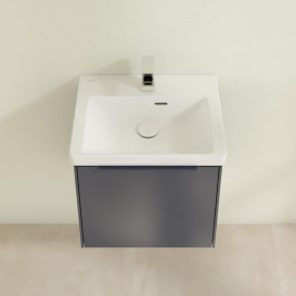 Тумба под раковину Villeroy & Boch Subway 3.0 47,3х42,9 см ДСП/алюминий морской синий/монохром C580L2VQ