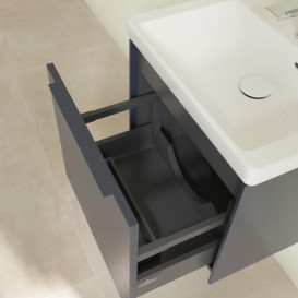Тумба под раковину Villeroy & Boch Subway 3.0 47,3х42,9 см ДСП/алюминий морской синий/монохром C580L2VQ