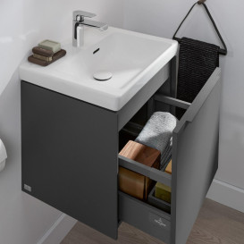 Тумба під раковину Villeroy & Boch Subway 3.0 47,3х42,9 см ДСП/алюміній графіт/монохром C580L2VR