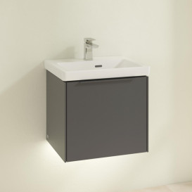 Тумба під раковину Villeroy & Boch Subway 3.0 47,3х42,9 см ДСП/алюміній графіт/монохром C580L2VR