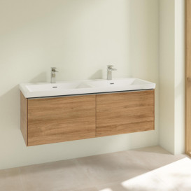 Тумба під раковину Villeroy & Boch Subway 3.0 127х42,9 см ДСП дуб канзасC56700RH