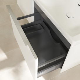 Тумба под раковину Villeroy & Boch Subway 3.0 127,2х42,9 см ДСП/алюминий бриллиантовый белый C56700VE