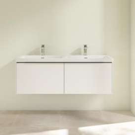 Тумба под раковину Villeroy & Boch Subway 3.0 127,2х42,9 см ДСП/алюминий чистый белый C56700VF