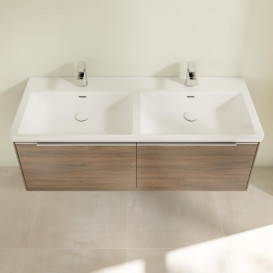 Тумба під раковину Villeroy & Boch Subway 3.0 127,2х42,9 см ДСП/алюміній дуб аризона C56700VH