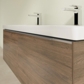 Тумба під раковину Villeroy & Boch Subway 3.0 127,2х42,9 см ДСП/алюміній дуб аризона C56700VH