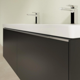 Тумба под раковину Villeroy & Boch Subway 3.0 127,2х42,9 см ДСП/алюминий вулкан черный C56700VL