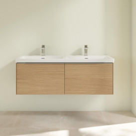 Тумба під раковину Villeroy & Boch Subway 3.0 127,2х42,9 см ДСП/алюміній північний дуб C56700VJ