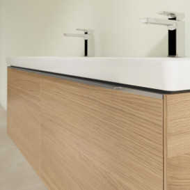 Тумба під раковину Villeroy & Boch Subway 3.0 127,2х42,9 см ДСП/алюміній північний дуб C56700VJ