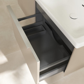 Тумба под раковину Villeroy & Boch Subway 3.0 127,2х42,9 см ДСП/алюминий тауп C56700VM