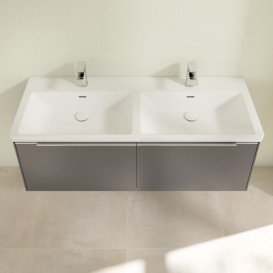 Тумба під раковину Villeroy & Boch Subway 3.0 127,2х42,9 см ДСП/алюміній графіт C56700VR