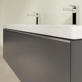 Тумба під раковину Villeroy & Boch Subway 3.0 127,2х42,9 см ДСП/алюміній графіт C56700VR