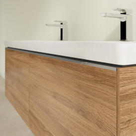 Тумба под раковину Villeroy & Boch Subway 3.0 127,2х42,9 см ДСП/алюминий дуб канзас C56701RH