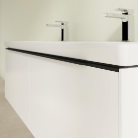 Тумба под раковину Villeroy & Boch Subway 3.0 127,2х42,9 см ДСП/алюминий чистый белый/черный вулкан C56701VF