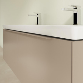 Тумба под раковину Villeroy & Boch Subway 3.0 127,2х42,9 см ДСП/алюминий тауп/монохром C56702VM