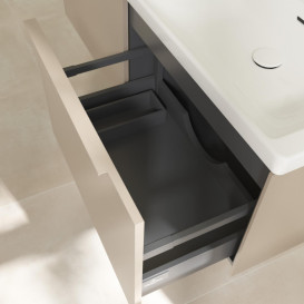 Тумба под раковину Villeroy & Boch Subway 3.0 127,2х42,9 см ДСП/алюминий тауп/монохром C56702VM