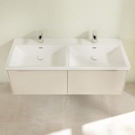 Тумба под раковину Villeroy & Boch Subway 3.0 127,2х42,9 см ДСП/алюминий серый кашемир/монохром C56702VN