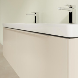 Тумба под раковину Villeroy & Boch Subway 3.0 127,2х42,9 см ДСП/алюминий серый кашемир/монохром C56702VN