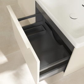 Тумба под раковину Villeroy & Boch Subway 3.0 127,2х42,9 см ДСП/алюминий серый кашемир/монохром C56702VN