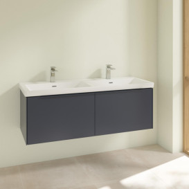 Тумба під раковину Villeroy & Boch Subway 3.0 127,2х42,9 см ДСП/алюміній морський синій/монохром C56702VQ