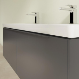 Тумба под раковину Villeroy & Boch Subway 3.0 127,2х42,9 см ДСП/алюминий графит/монохром C56702VR