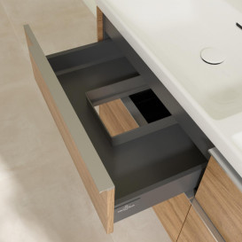 Тумба під раковину Villeroy & Boch Subway 3.0 127,2х57,6 см ДСП/алюміній дуб канзас C56800RH