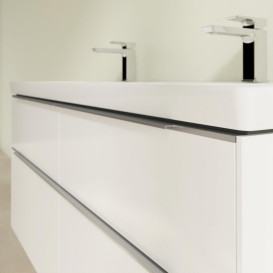 Тумба под раковину Villeroy & Boch Subway 3.0 127,2х57,6 см ДСП/алюминий бриллиантовый белый C56800VE