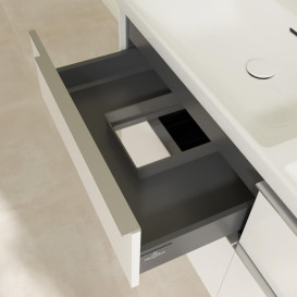 Тумба под раковину Villeroy & Boch Subway 3.0 127,2х57,6 см ДСП/алюминий бриллиантовый белый C56800VE