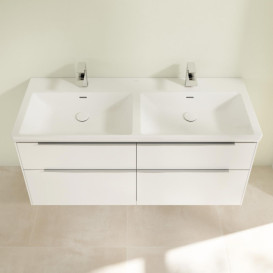 Тумба под раковину Villeroy & Boch Subway 3.0 127,2х57,6 см ДСП/алюминий чистый белый C56800VF