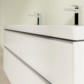 Тумба под раковину Villeroy & Boch Subway 3.0 127,2х57,6 см ДСП/алюминий чистый белый C56800VF