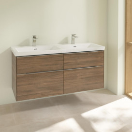 Тумба под раковину Villeroy & Boch Subway 3.0 127,2х57,6 см ДСП/алюминий дуб аризона C56800VH