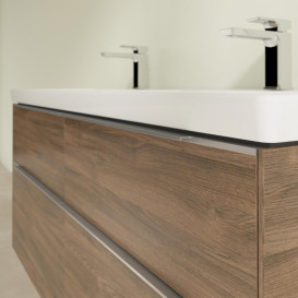 Тумба под раковину Villeroy & Boch Subway 3.0 127,2х57,6 см ДСП/алюминий дуб аризона C56800VH