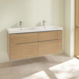 Тумба под раковину Villeroy & Boch Subway 3.0 127,2х57,6 см ДСП/алюминий дуб северный C56800VJ