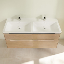 Тумба под раковину Villeroy & Boch Subway 3.0 127,2х57,6 см ДСП/алюминий дуб северный C56800VJ