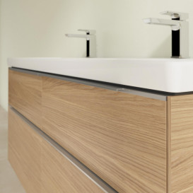 Тумба под раковину Villeroy & Boch Subway 3.0 127,2х57,6 см ДСП/алюминий дуб северный C56800VJ