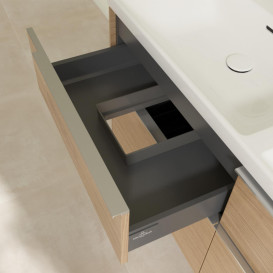 Тумба под раковину Villeroy & Boch Subway 3.0 127,2х57,6 см ДСП/алюминий дуб северный C56800VJ