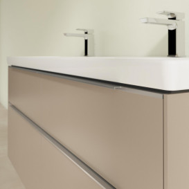 Тумба под раковину Villeroy & Boch Subway 3.0 127,2х57,6 см ДСП/алюминий тауп C56800VM