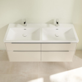 Тумба под раковину Villeroy & Boch Subway 3.0 127,2х57,6 см ДСП/алюминий серый кашемир C56800VN