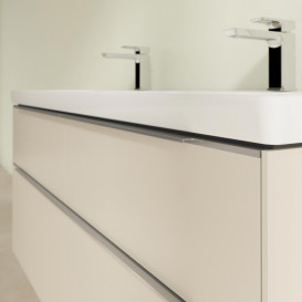 Тумба под раковину Villeroy & Boch Subway 3.0 127,2х57,6 см ДСП/алюминий серый кашемир C56800VN